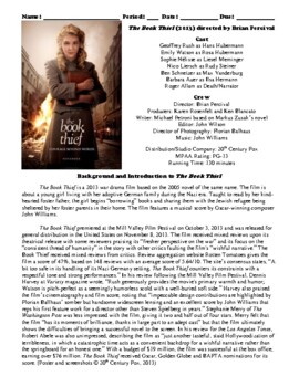 Preview of The Book Thief Film (2013) Study Guide Movie Packet