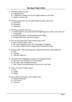 the book thief discussion questions answers