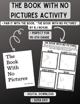 Preview of The Book With No Pictures Worksheet