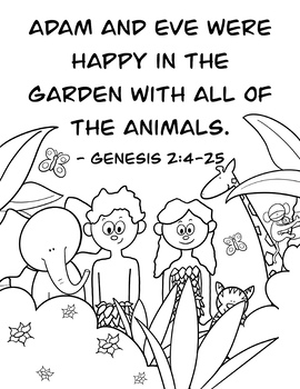 The Book of Genesis | Bible Coloring Pages Bundle by SketchByKat