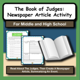 The Book of Judges Newspaper Article Activity for Bible Class