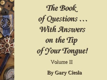Preview of The Book of Questions...With Answers on the Tip of Your Tongue PowerPoint Vol. 2