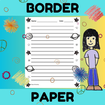 Preview of The Border Writing Activity Notes Centers Paper BUNDLE