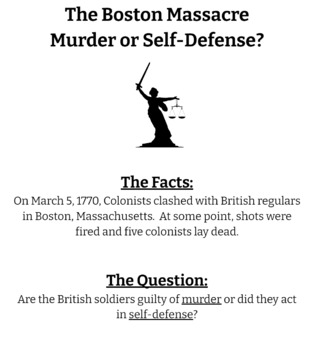 Preview of The Boston Massacre: Murder or Self-Defense?