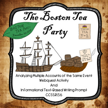Preview of The Boston Tea Party: Analyzing Multiple Accounts of the Same Event Webquest