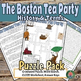 The Boston Tea Party Crossword Puzzle, Word Search, and CL