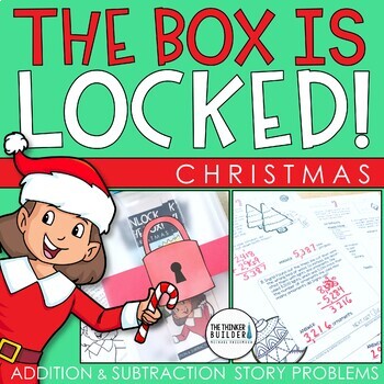 Preview of The Box is Locked! Christmas Math Challenge {Addition & Subtraction}