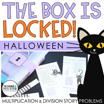 Preview of The Box is Locked! Halloween Math Challenge {Multiplication & Division}