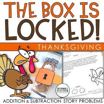 Preview of The Box is Locked! Thanksgiving Math Challenge {Addition & Subtraction}