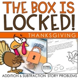 The Box is Locked! Thanksgiving Math Challenge {Addition &
