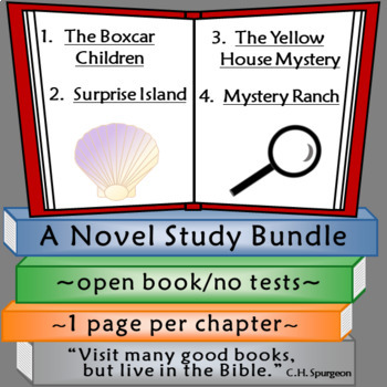 Preview of The Boxcar Children Novel Studies Books 1-4