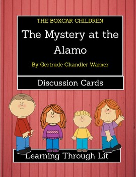 Preview of Boxcar Children THE MYSTERY AT THE ALAMO Discussion Cards PRINTABLE & SHAREABLE