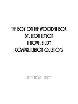Preview of The Boy On The Wooden Box COMPREHENSION QUESTIONS