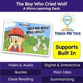Preview of The Boy Who Cried Wolf Fable Reading Passage and Activities