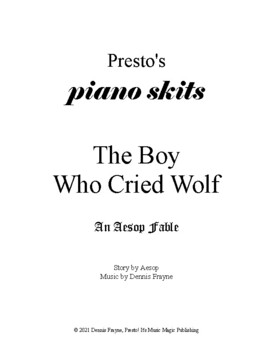 Preview of The Boy Who Cried Wolf, an Aesop Fable (piano/vocal/acting) (piano skits)