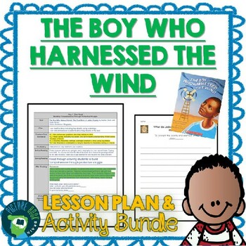Preview of The Boy Who Harnessed The Wind Lesson Plan, Google Activities & Dictation
