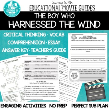 Preview of The Boy Who Harnessed The Wind Movie Guide with Questions, Activities and Essay