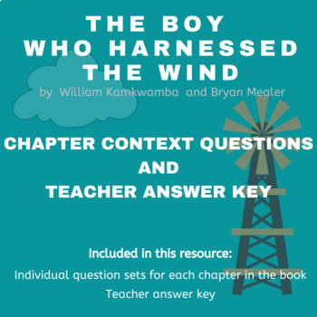 Preview of The Boy Who Harnessed The Wind (Young Adult Version) Chapter Questions & Key