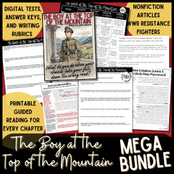Preview of The Boy at the Top of the Mountain MEGA BUNDLE | Novel Study | ELA Resource