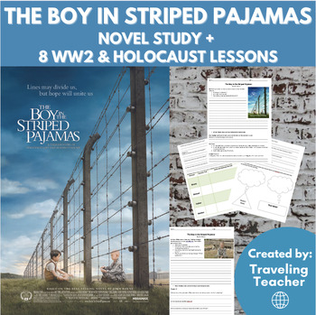 Preview of The Boy in Striped Pajamas Novel Study Bundle + 8 World War 2, Holocaust Lessons