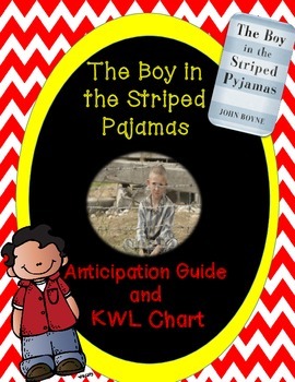 Preview of The Boy in the Striped Pajamas Anticipation Guide and KWHL Chart