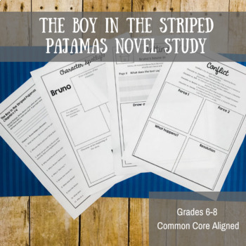 Preview of The Boy in the Striped Pajamas Novel Study- 2 versions- Distance Learning Option