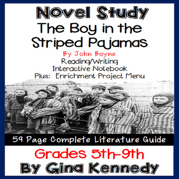 Preview of The Boy in the Striped Pajamas Novel Study and Project Menu; Plus Digital Option