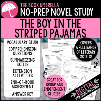 Preview of The Boy in the Striped Pajamas Novel Study { Print & Digital }
