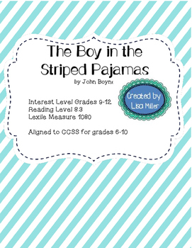 Preview of The Boy in the Striped Pajamas Novel Unit with Differentiated/Interactive Notes