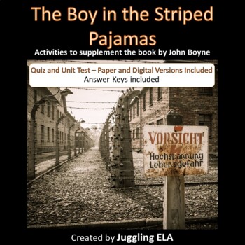 Preview of The Boy in the Striped Pajamas Quiz and Unit Test