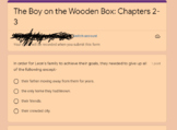 The Boy on the Wooden Box Ch. 2-3 Google Form Quiz