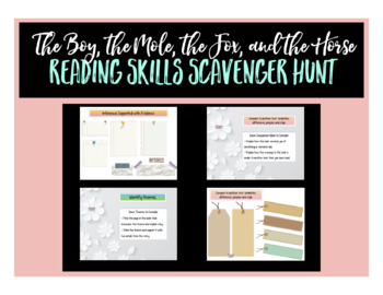 Preview of The Boy, the Mole, the Fox, and the Horse Reading Skills Scavenger Hunt