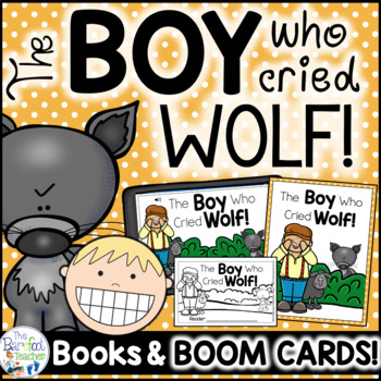 Preview of The Boy Who Cried Wolf Boom Cards™, Emergent Reader, & Class Book