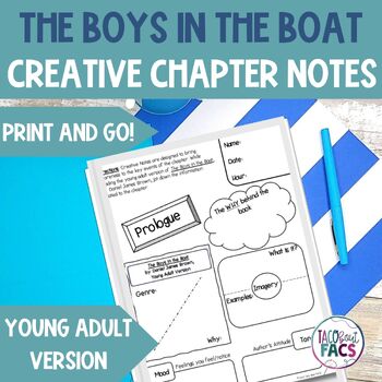 Preview of The Boys in the Boat Creative Chapter Notes - ELA Novel Study