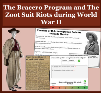 Preview of The Bracero Program and The Zoot Suit Riots during World War II
