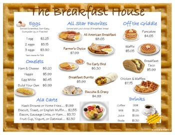 Preview of The Breakfast House Menu Mini Unit (2.MD.C.8 & 4.MD.A.2)