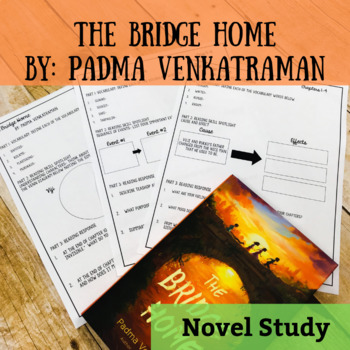 Preview of The Bridge Home Novel Study- PDF, Digital, & Editable Version