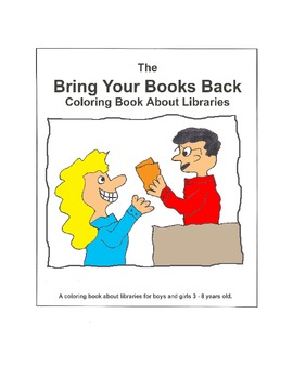 Preview of Bring Your Books Back Coloring Book About Libraries and Media Centers - PDF Ed.
