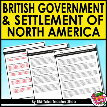 Preview of The British Government's Role in the Settlement of North America