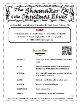 The Brothers Grimm: The Shoemaker & the Christmas Elves Readers Theater