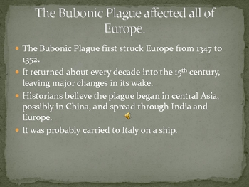 Preview of The Bubonic Plague  The Black Death