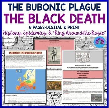 Preview of The Bubonic Plague - The Black Death - History, Epidemics, Ring Around the Rosie