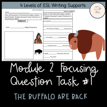 Preview of "The Buffalo Are Back" (Grade 2, Module 2) ESL Writing Support