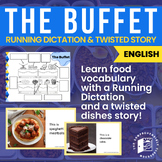 The Buffet food vocabulary Running Dictation in English