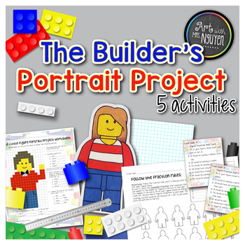 Preview of The Builder's Portrait Project (Fractions, Area, Perimeter)