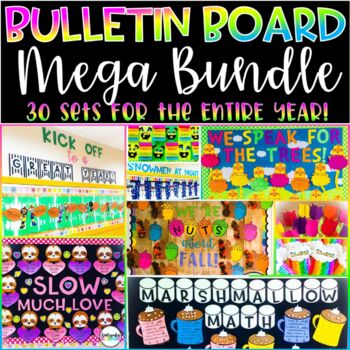 Preview of The Bulletin Board MEGA Bundle 30 AMAZING displays for the ENTIRE YEAR! K 1