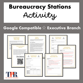 Preview of The Bureaucracy Stations Activity - Executive Branch (Google Comp.)