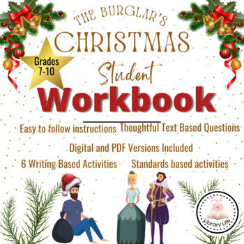Preview of The Burglar's Christmas Middle and High School Reading and Writing Worksheets 