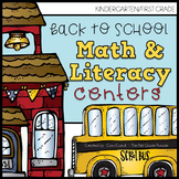 First Day of School / Back to School Math & Literacy Centers