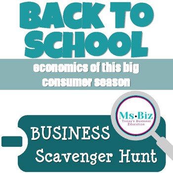 Preview of The Business of Back to School Scavenger Hunt Game |  Marketing & CTE